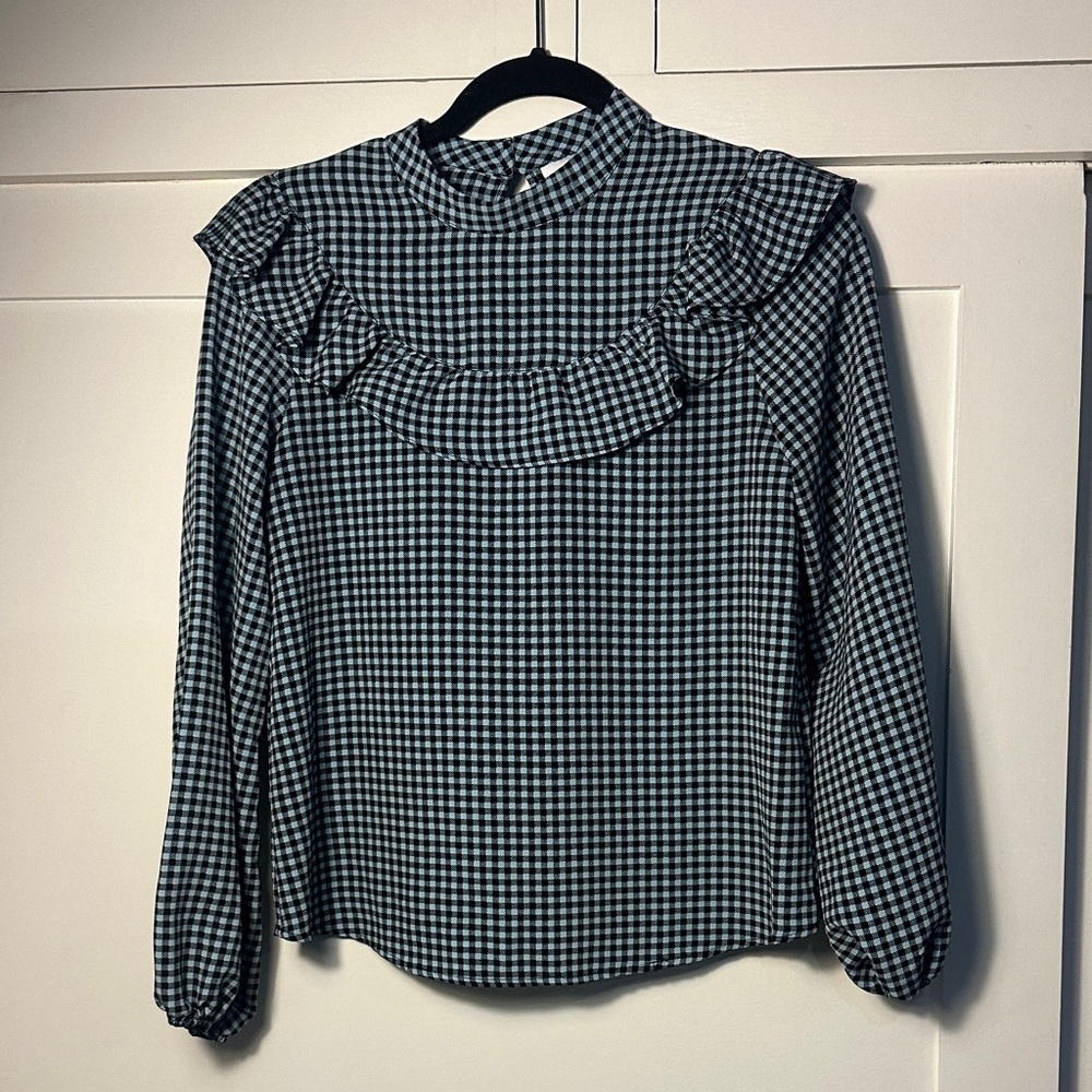 Gingham Topshop blouse